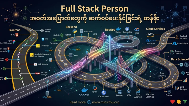 Full Stack Person အစက်အပြောက်တွေကို ဆက်စပ်ပေးနိုင်ခြင်းရဲ့ တန်ဖိုး